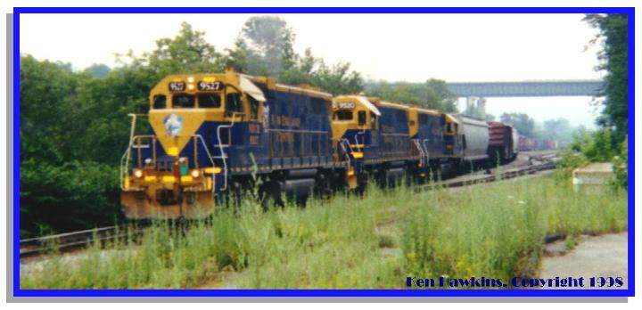 Photo of NECR 323 Freight in White River Junction, VT led by 9527
