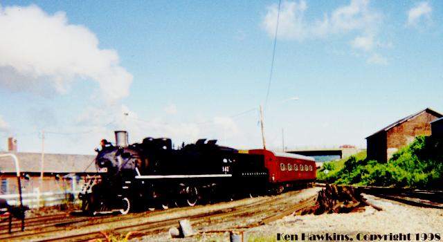 Photo of NYS&W 142 in the Vermont Railway Yard