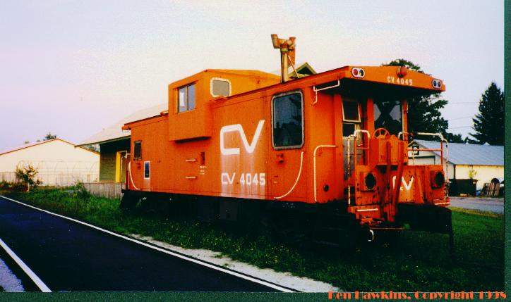 Photo of CV 4045 caboose at Enosburg Falls, VT