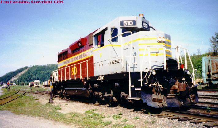 Photo of NVRR 510 at it's home yard in Newport, VT
