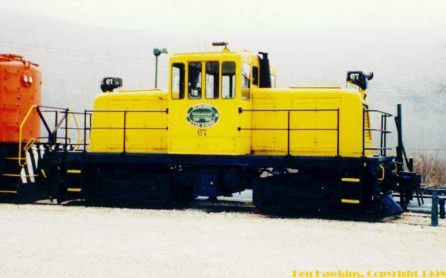 Photo of Berkshire Scenic Railway's 67 at Lenox, MA.