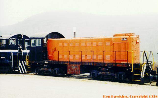 Photo of Berkshire Scenic Railway's 954 at Lenox, MA.