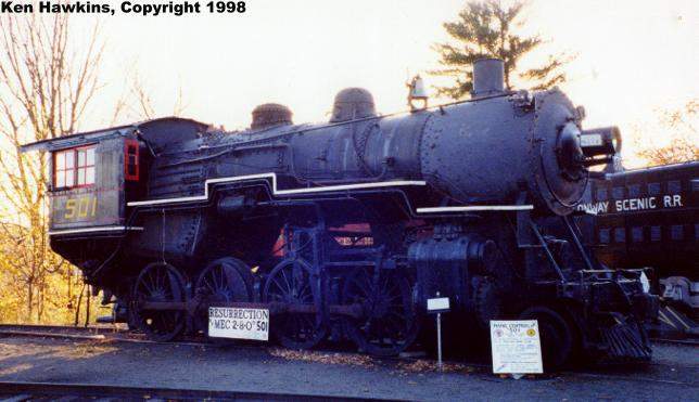 Photo of Maine Central's 501 at North Conway, NH.