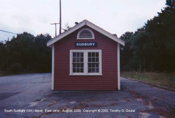Photo of Sudbury depot;  South Sudbury (MA);  East view;  August 2000