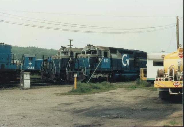 Photo of ex Detroit & Edison SD40's at Deerfield, MA.