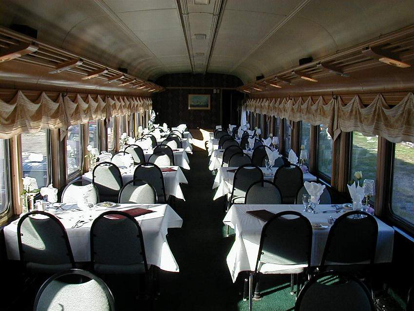 Photo of Interior view of dining car Sandy Neck