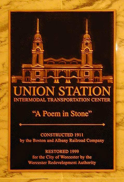 Photo of Worcester Union Station - Commemorative Plaque