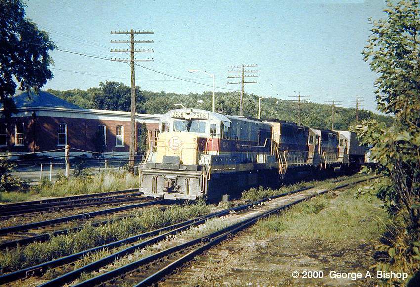 Photo of Erie Lackawanna GE U25b #2506 at East Wye on Train PB99 at Ayer, MA  July, 1970