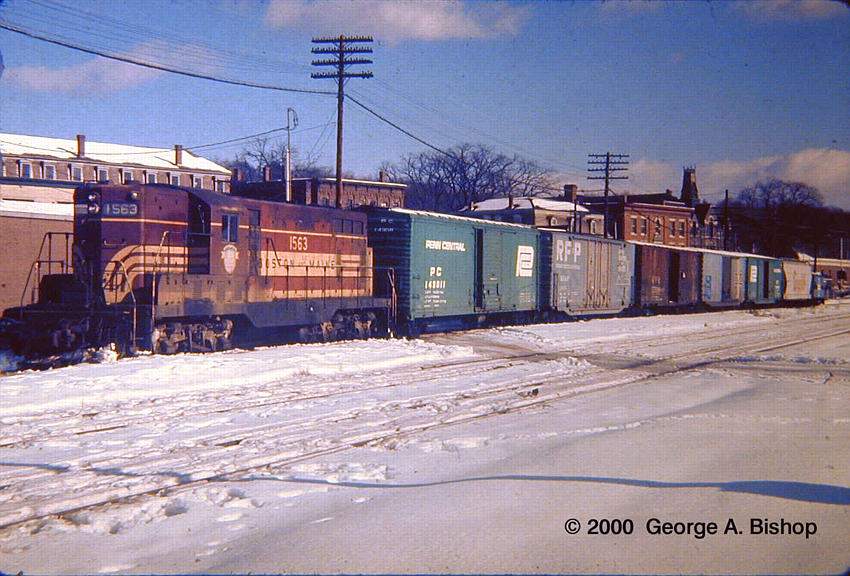 Photo of B&M GP7 #1563 at Ayer MA in Dec 1970