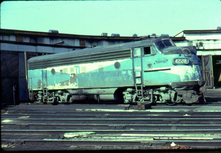 Photo of Boston & Maine 4228 @Boston engine terminal--May 1971