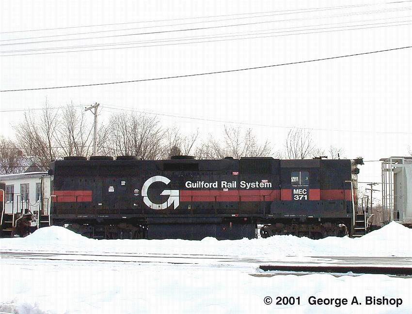 Photo of GRS Train EDLA GP40 #371 at Ayer, MA on 1/6/01 by George A. Bishop