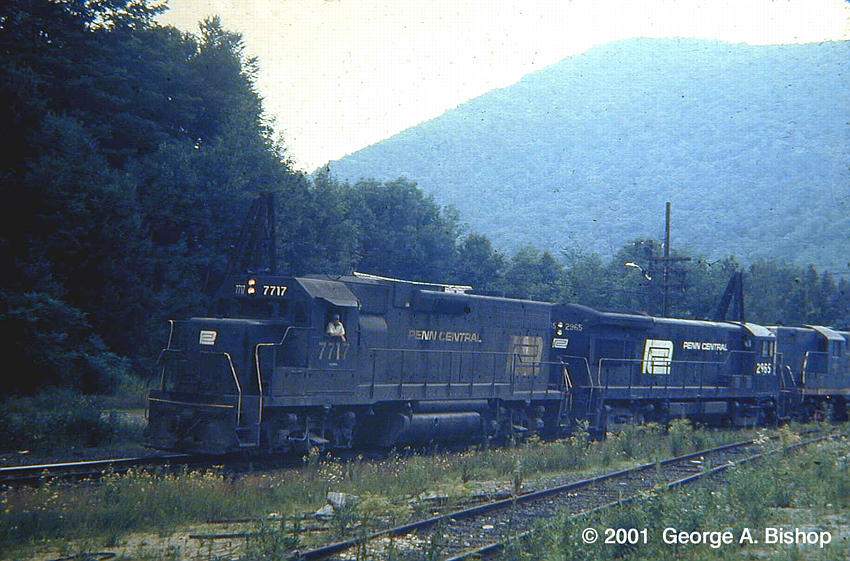 Photo of PC GP38 #7717 at Hoosac Tunnel in Sept 1970 by George A. Bishop