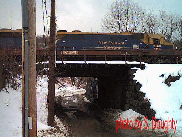 Photo of NEW ENGLAND CENTRAL 3853 & 3857 CROSSING OVERPASS