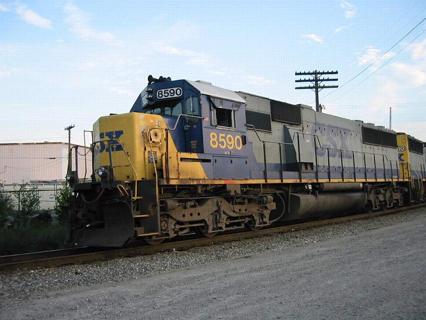 Photo of CSX SD-50 on the east wye in Ayer.
