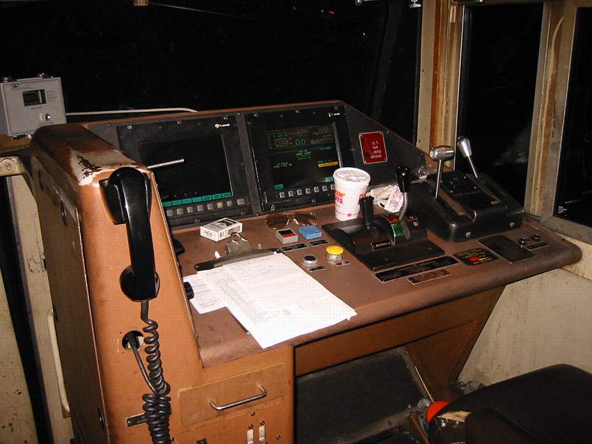 Photo of The controls of an SD60M