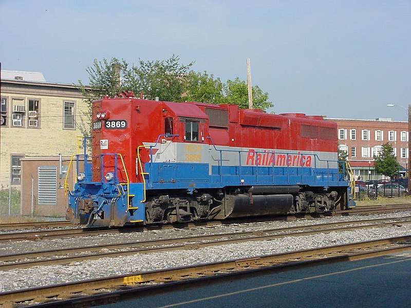 Photo of Rail America had this high hood GP-38 on display.