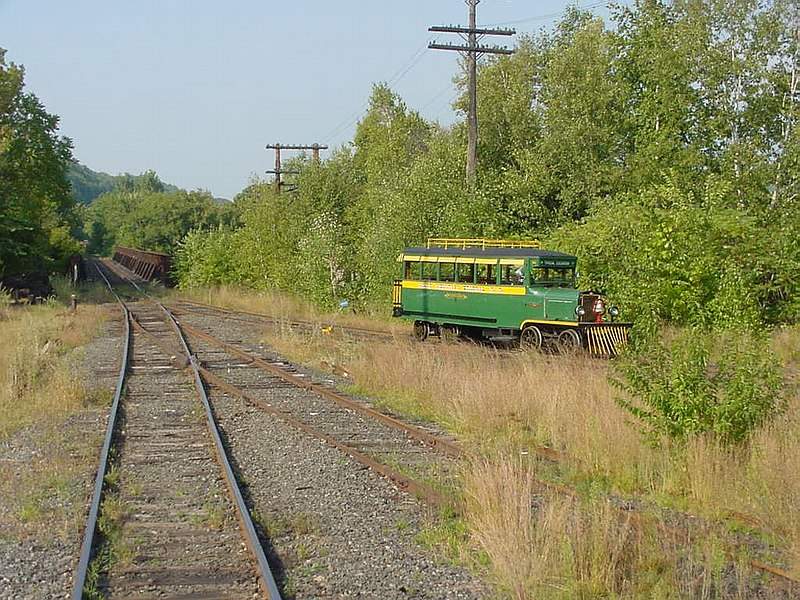 Photo of The railbus operated on the north leg of the wye at White - River and ran accro.