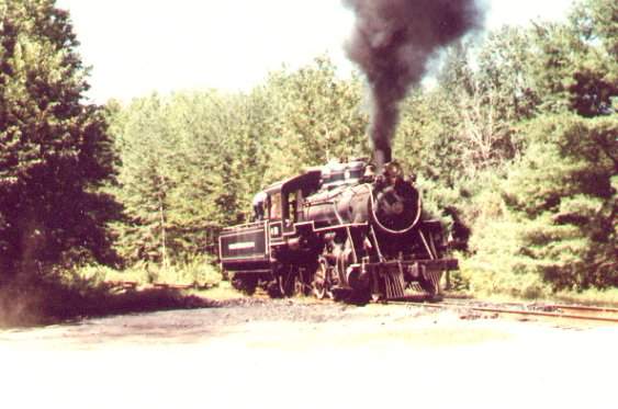 Photo of Wolfboro 2-6-2 #250 at Fernald Station, NH 1980