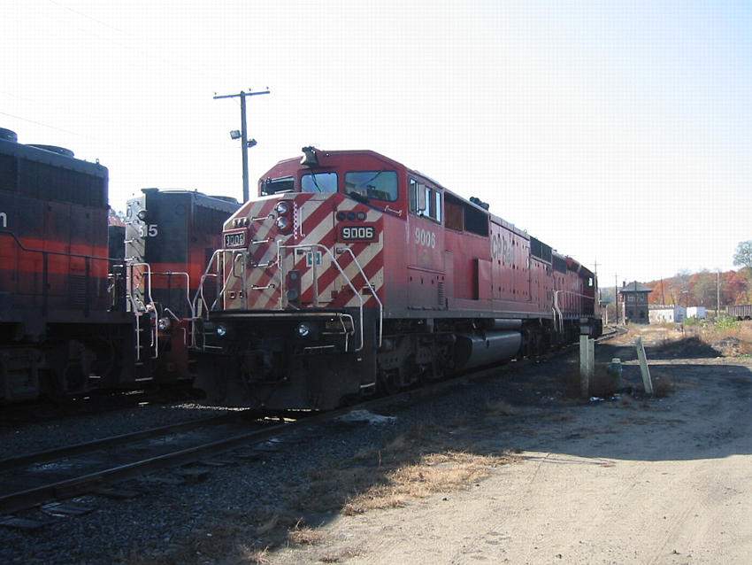 Photo of Red Barn CP 9006, an SD40-2F, at East Deerfield