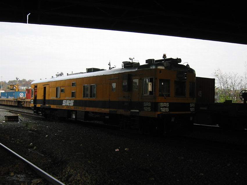 Photo of Sperry Car 125 under I-290 in Worcester, MA.