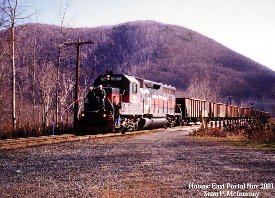 Photo of Guilford work train over the Deerfield River