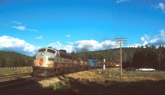 Photo of Westbound CP freight on the Moosehead Sub in 1970