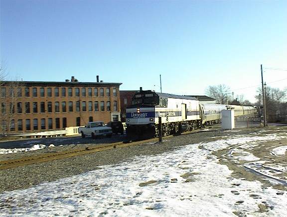 Photo of Amtrak 862 crossing Main St. in Saco