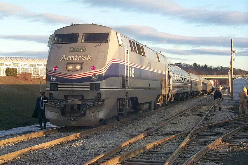 Photo of Amtrak Train #686 Waits Return to Boston