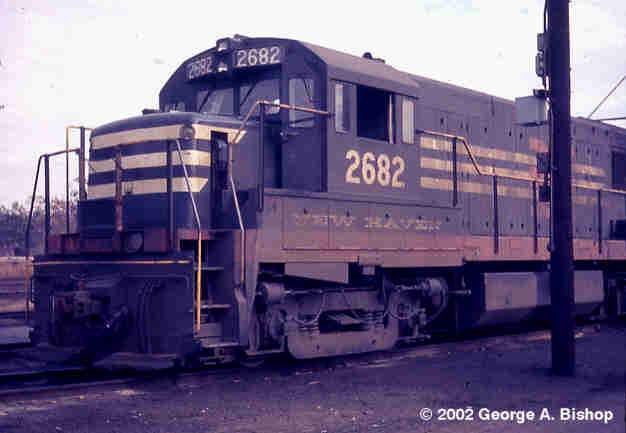 Photo of Ex New Haven U25b at now P&W Engine House 12/69 by George A. Bishop (WFPT)