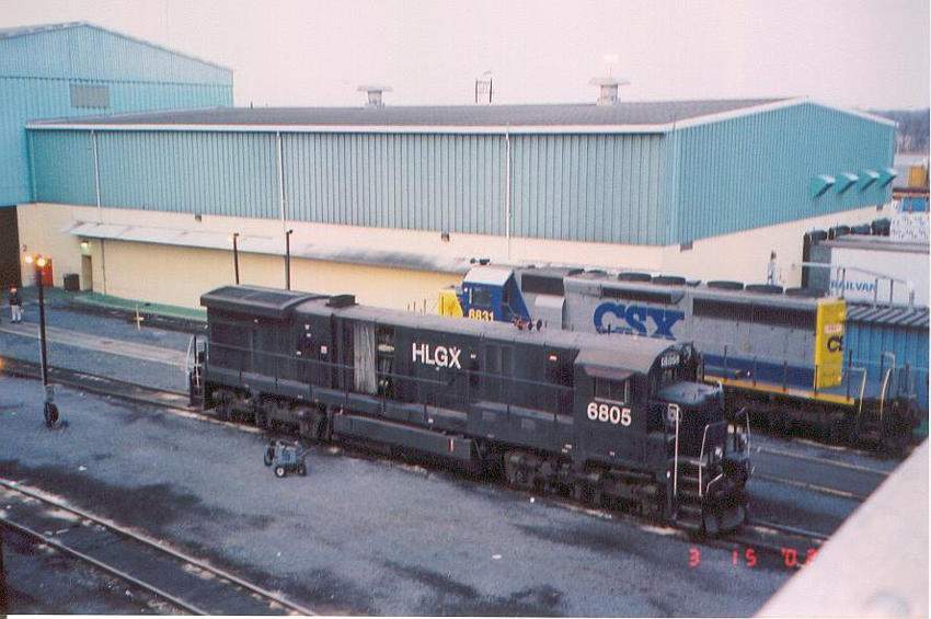 Photo of An ex-Norfolk Southern C30-7 sits outside the Selkirk maintenance faculty.