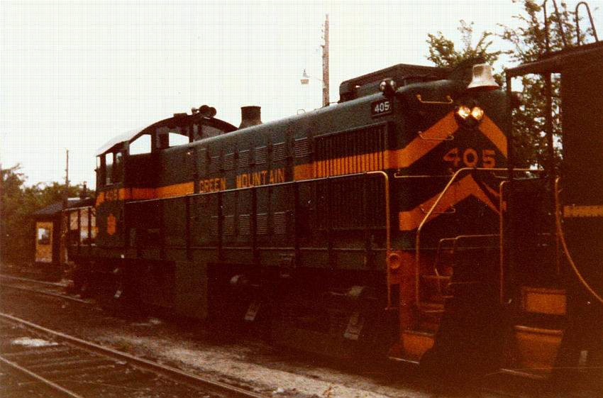 Photo of Green Mountain RS1 405 at North Walpole, NH yard 1983
