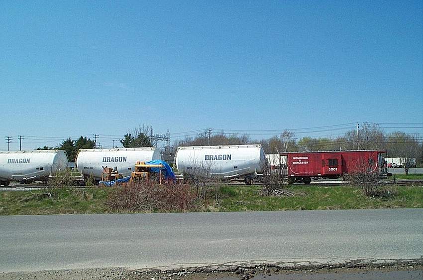 Photo of Caboose and cement cars