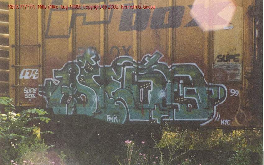 Photo of RBOX nnnnnn; GAF plant; Millis (MA); Aug-1999
