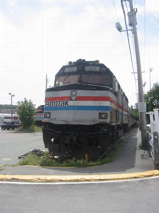 Photo of Amtrak F40 278 at Rockport, Mass with the Amtrak 316 behind it
