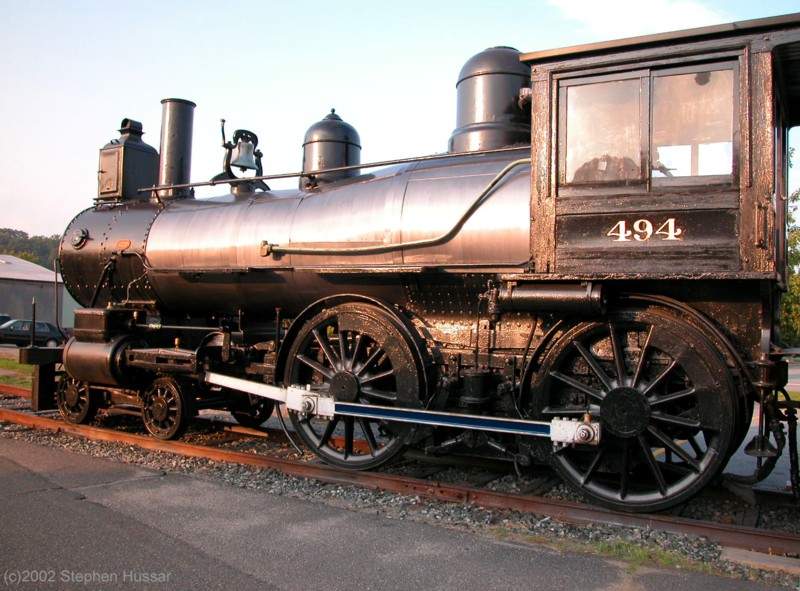 Photo of B&M 4-4-0 No.494 on display at White River Jct.,VT