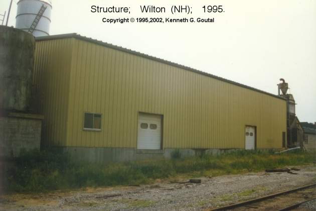 Photo of Another building trackside in Wilton (NH), Summer, 1995.
