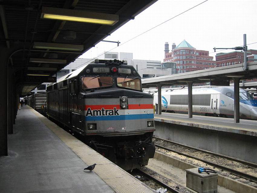 Photo of Amtrak F40 413 at South Station