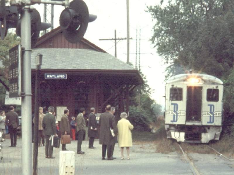 Photo of Commuter train at Wayland near the end of service