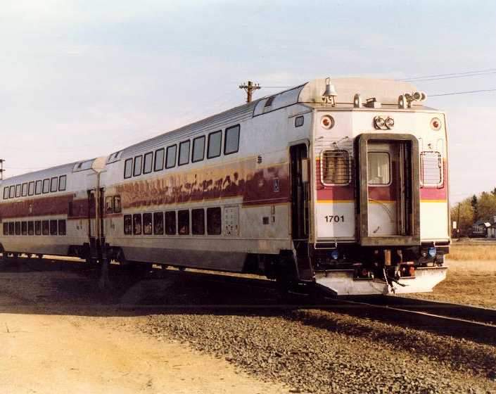 Photo of Brand-new MBTA double-deckers on the East Wye in Framingham