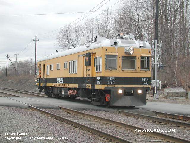 Photo of Sperry Rail Service car #146 at Cross Street.