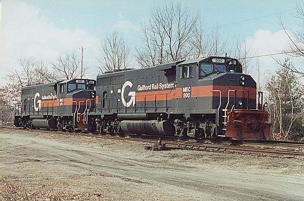 Photo of GP40-2W's #500 & 519 at Ayer, MA.
