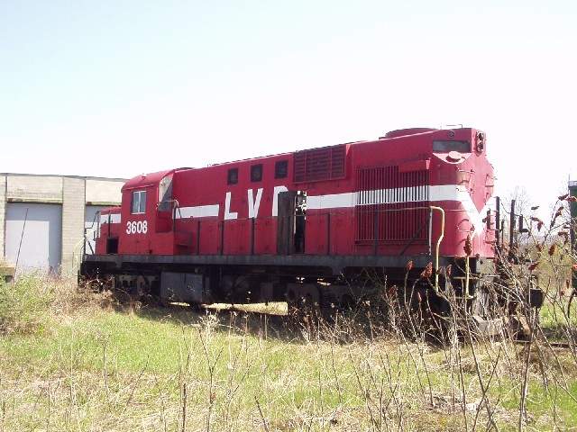 Photo of Lamoille Valley chop nose RS-11 3608 abandoned at Morrisville, VT. shops
