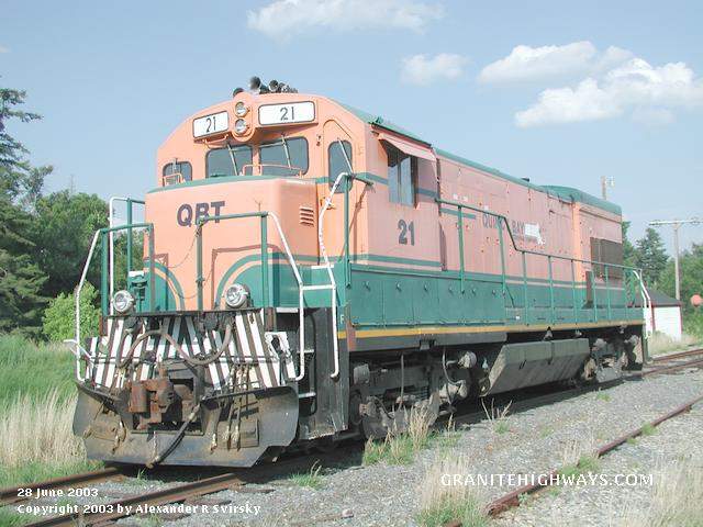 Photo of Ex-Quincy Bay Terminal U23 #21 at Whitefield, New Hampshire.