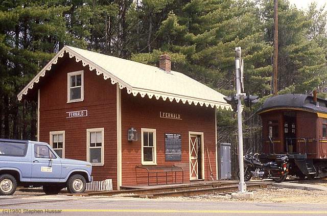 Photo of Fernald Station on the Wolfeboro RR 1980
