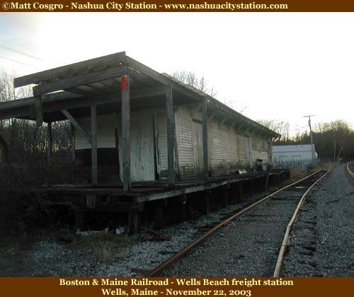 Photo of Wells Beach freight station