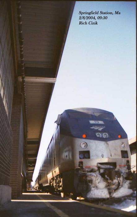 Photo of Amtrak engine 19 at Springfield