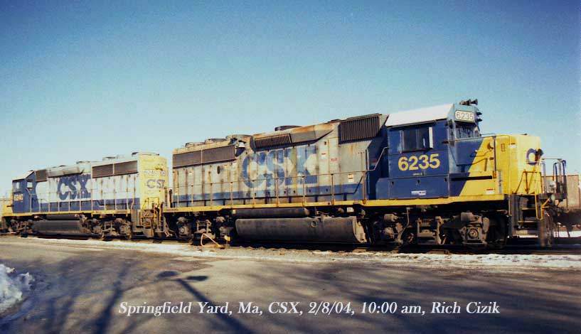 Photo of CSX 6235 & 6240 working the Springfield, Ma, yard