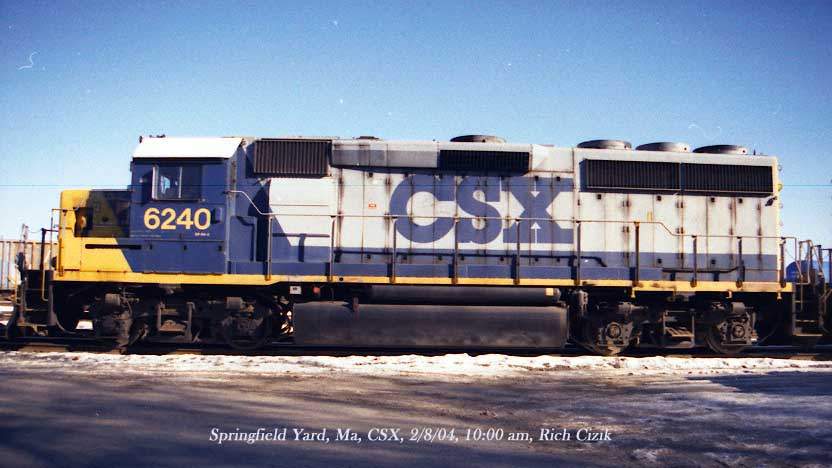 Photo of CSX  6240 working the Springfield, Ma, yard, nice and clean