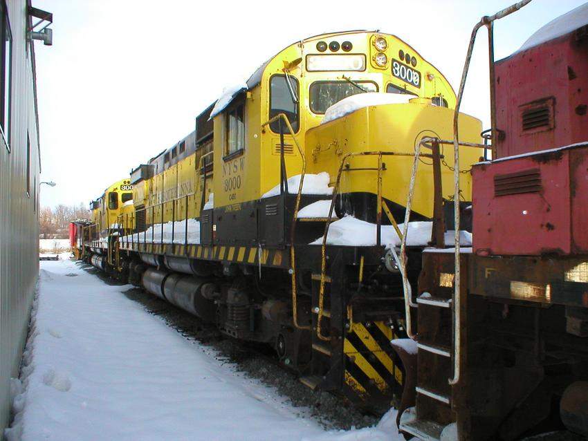 Photo of LA&L ALCo C430 #3000 looks in needs of a little T.L.C at their shops winter '03