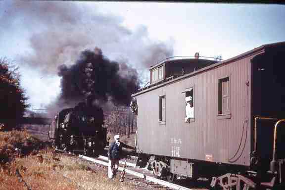 Photo of Boston & Albany helper engine #1220 at Hinsdale,  1947 .